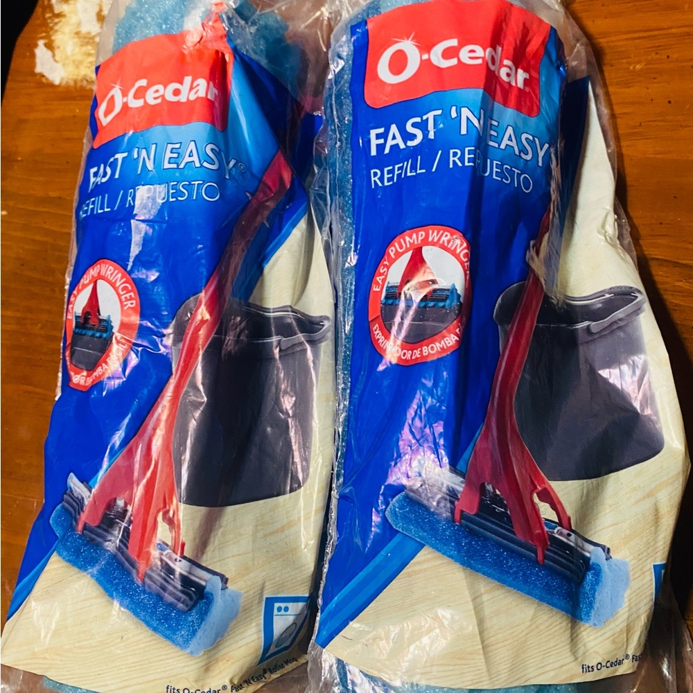 O-Cedar Fast 'N Easy Mop Refill set of 2